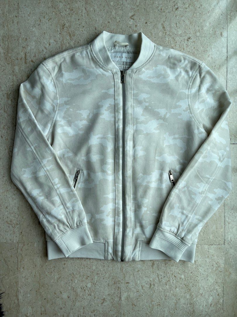 Zara Camo Bomber Jacket Men s Fashion Coats Jackets and Outerwear on Carousell