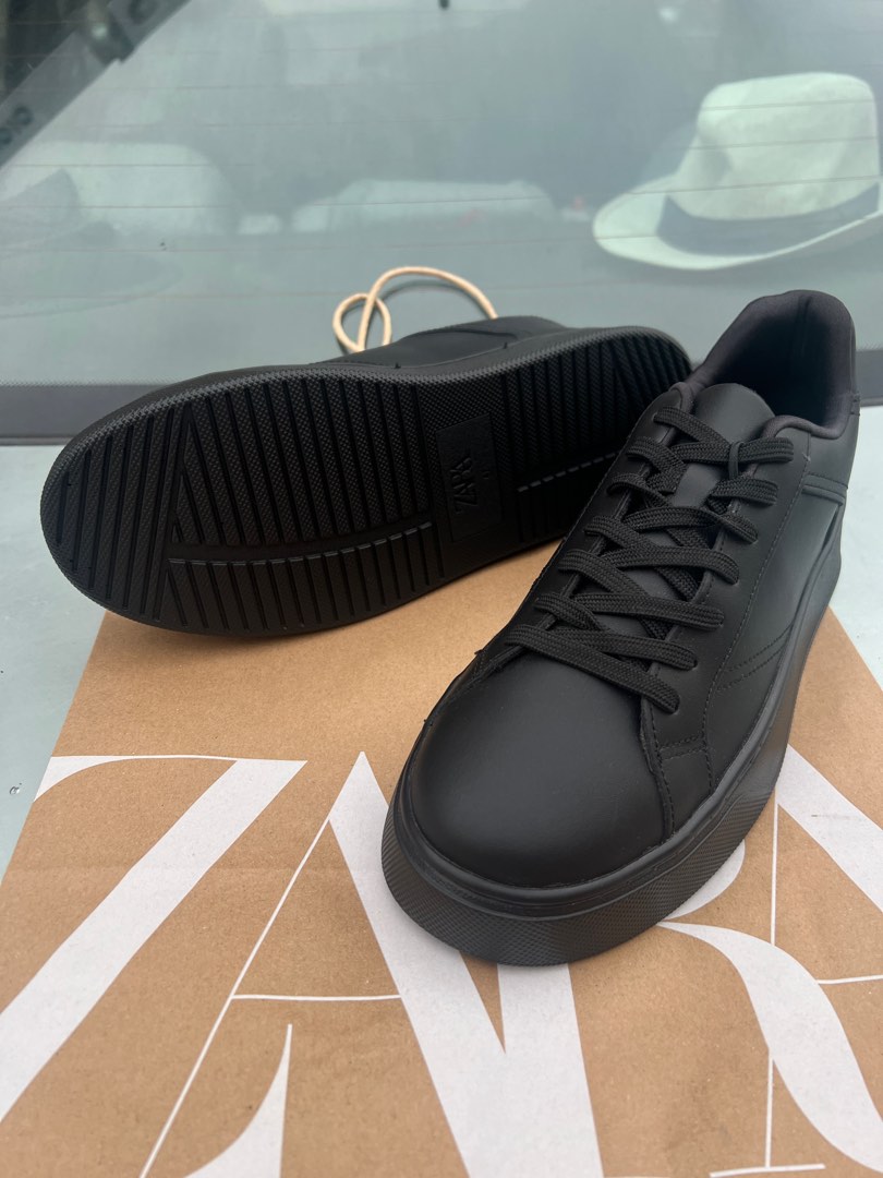 Zara black sneakers men cheap