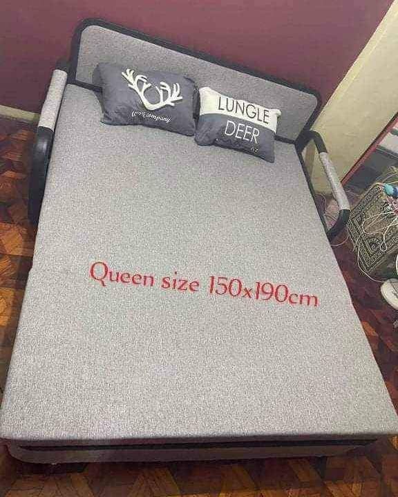 3 in 1 Sofa bed with Storage and 2pcs pillows (Queen size) (Category: Sofas) located in Pasay City. Submitted by joyful_mayette (Listing ID 1332234675, Image 2). Description: On Hand‼️ On Hand‼️ On hand‼️ Ready for Deliver 3 in 1 Sofa bed with Storage and 2pcs pillows (Queen size) Price: 11,500 Queen Size (150x190cm) Color: Light Gray only 📌 Actual Picture Posted 📌 100% Brand new 📌 High quality 📌 500 kgs Maximum Weight Capacity 📌 High-qualit