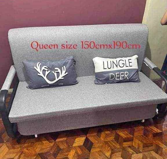 3 in 1 Sofa bed with Storage and 2pcs pillows (Queen size) (Category: Sofas) located in Pasay City. Submitted by joyful_mayette (Listing ID 1332234675, Image 3). Description: On Hand‼️ On Hand‼️ On hand‼️ Ready for Deliver 3 in 1 Sofa bed with Storage and 2pcs pillows (Queen size) Price: 11,500 Queen Size (150x190cm) Color: Light Gray only 📌 Actual Picture Posted 📌 100% Brand new 📌 High quality 📌 500 kgs Maximum Weight Capacity 📌 High-qualit