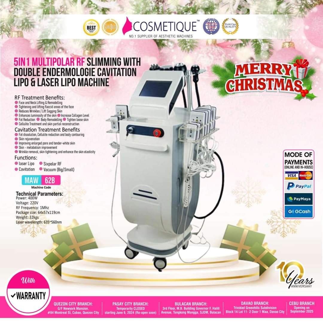 5 in 1 Multipolar RF Machine (Category: Face Care) located in Quezon City. Submitted by mlacosmetiquenoime (Listing ID 1332190129, Image 1). Description: .