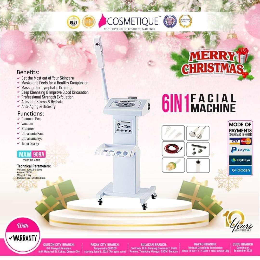 6 in 1 Facial Machine (Category: Face Care) located in Quezon City. Submitted by mlacosmetiquenoime (Listing ID 1332221924, Image 1). Description: .