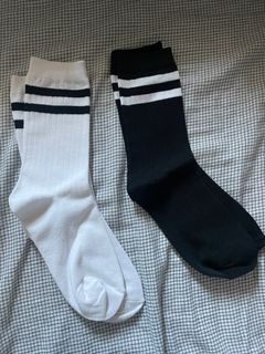 學院短襪 兩間短襪 白色/黑色64242862834945110