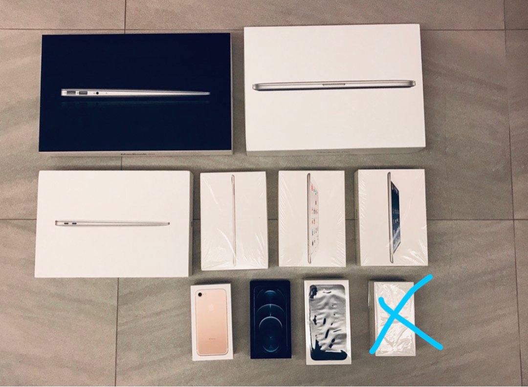Apple Accessory Box 原廠 配件Apple iPhone iPad MacBook Air 包裝盒 連配件 package box with accessories ...