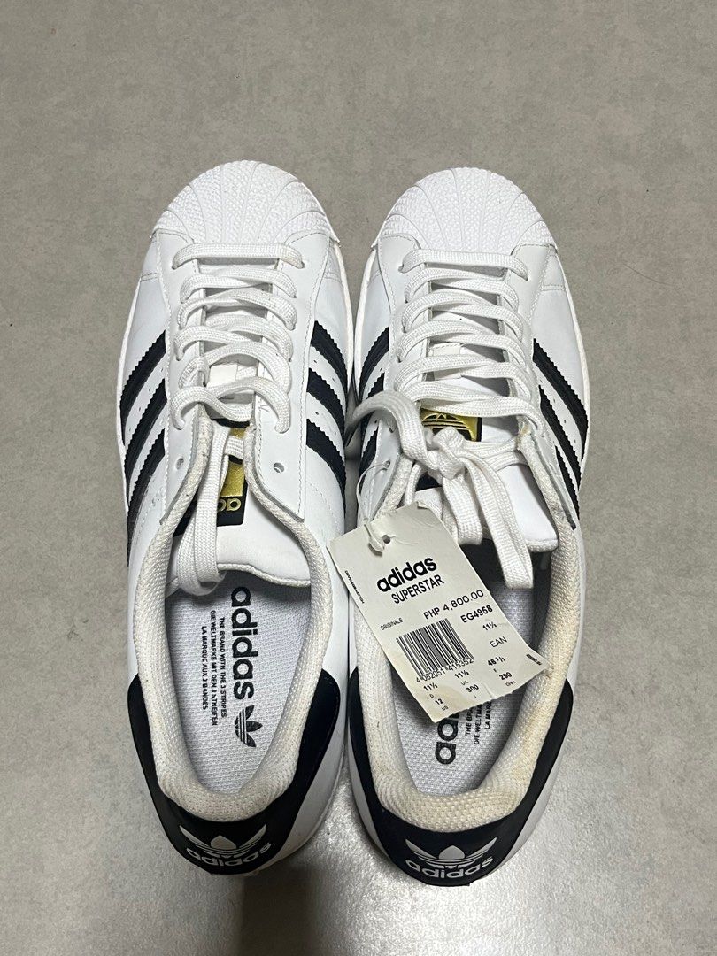 Adidas Superstar Size 11 1 2 UK 12 US MEN Men s Fashion Footwear Sneakers on Carousell