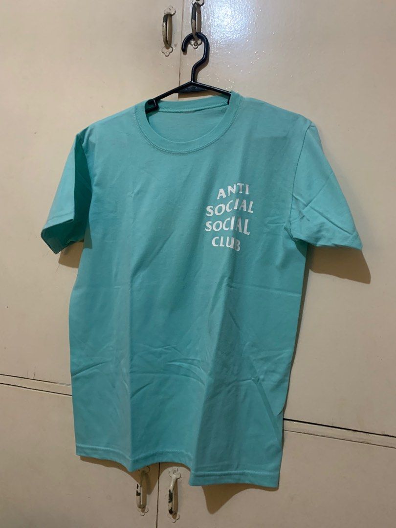 Anti Social Social Club Light Blue Shirt, Men's Fashion, Tops