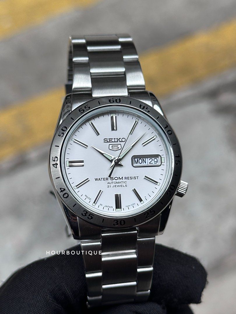 Brand New Seiko 5 White Dial Explorer 37mm Automatic Watch SNKD97K1 Men s Fashion Watches Accessories Watches on Carousell