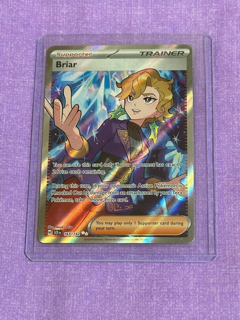 163 142 pokemon card Briar 163/142 Stellar Crown Ultra Rare  Red Panda Gaming Briar 2024 Ultra Rare Holo