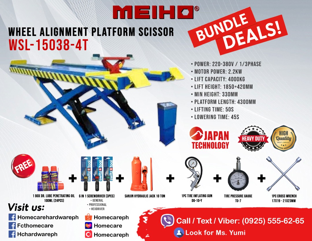Bundle Deals! Meiho Wheel Alignment Platform Scissor, Commercial ...
