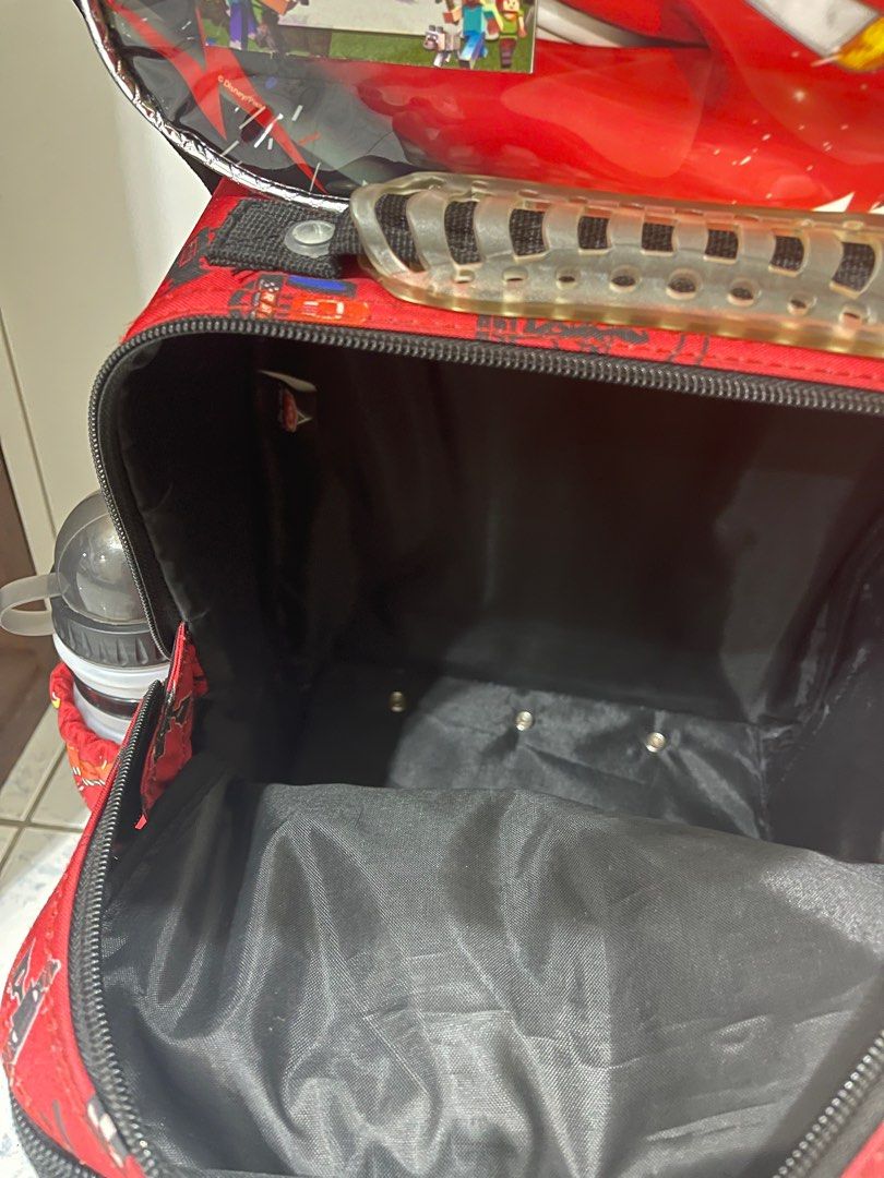 Lightning mcqueen Cars Stroller Bag (Category: Strollers) located in Marikina City. Submitted by mumsandbubs2017 (Listing ID 1332242472, Image 3). Description: Original cars stroller bought in SM 4k+ Might need cleaning but can be used already Shipping c/o buyer Gcash/bdo/bpi transfer Water bottler never been used (we used aquaflask) Complete accessories with bag cover RFS: upgrade to bigger stroller.
