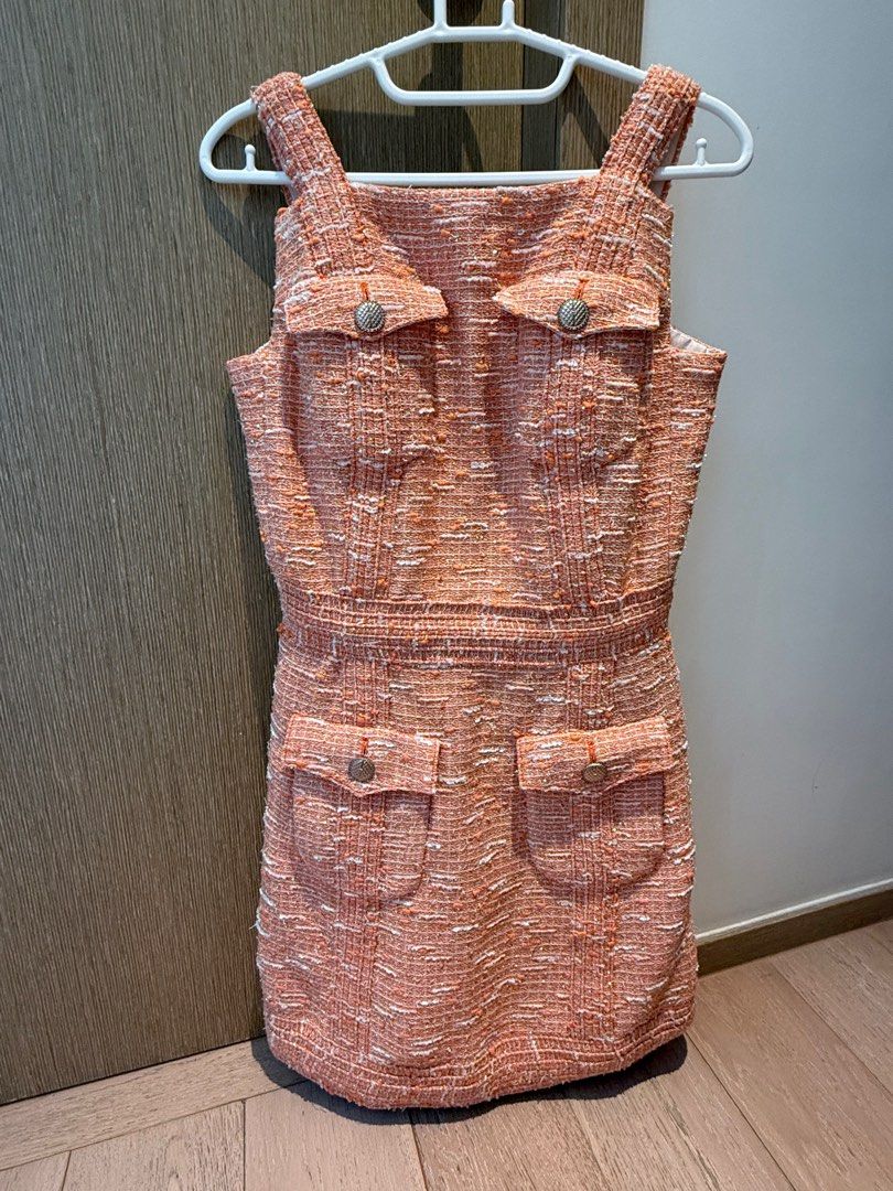 Chanel size FR38 tweed dress Carousell