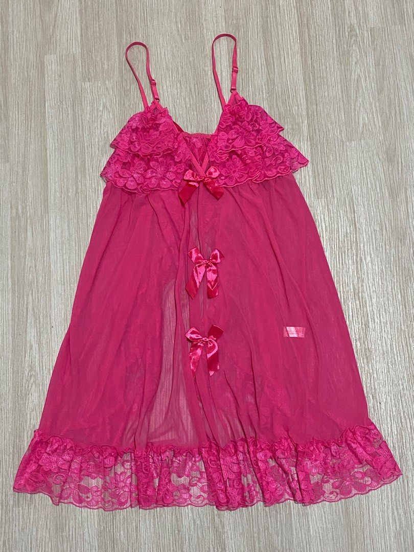 strapless open back dress Vintage Victoria's Secret pink/purple Sabrina Carpenter Babydoll size: M