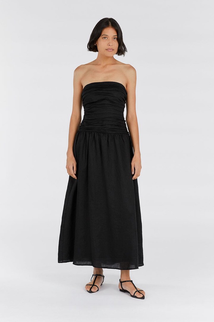 Dissh DISSH Catania Black Linen Dress, Women's Fashion, Dresses & Sets ...