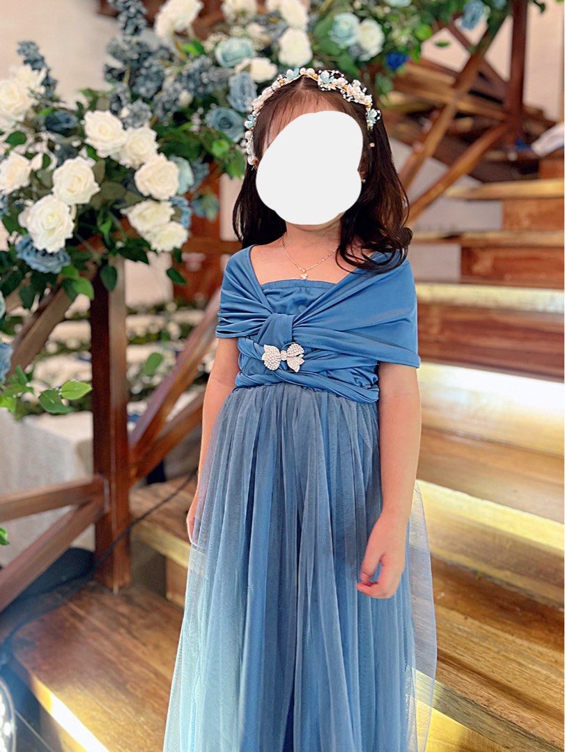 Dusty Blue Infinity Bridesmaid Dress for Kids, Babies & Kids, Babies & Kids Fashion on Carousell Dusty Blue Infinity Bridesmaid Dress for Kids, Babies & Kids, Babies & Kids Fashion on Carousell