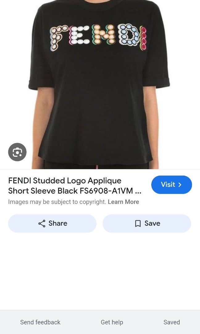 Fendi studded logo t shirt deals
