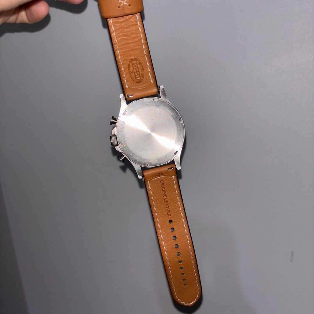 FOSSIL JR1486 Watch Strap Brown Leather