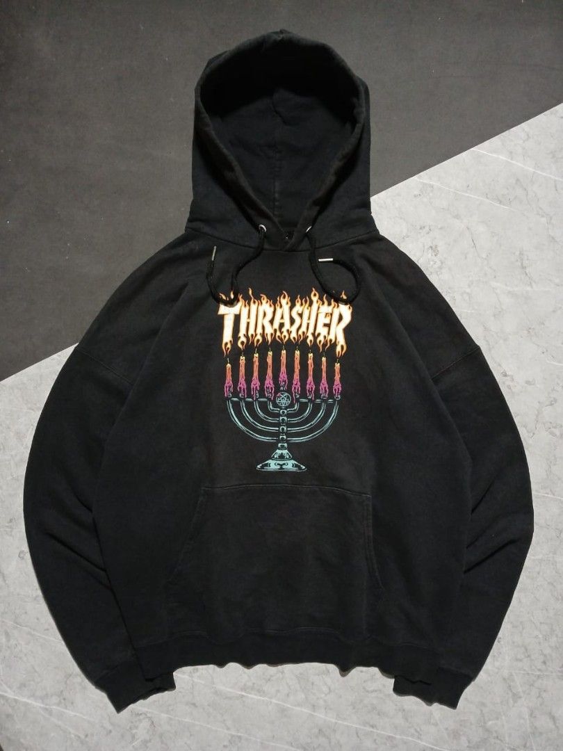 Hoodie Thrasher Menorah Carhartt Stussy Fucking Awesome Fesyen Pria Pakaian Baju Luaran di Carousell