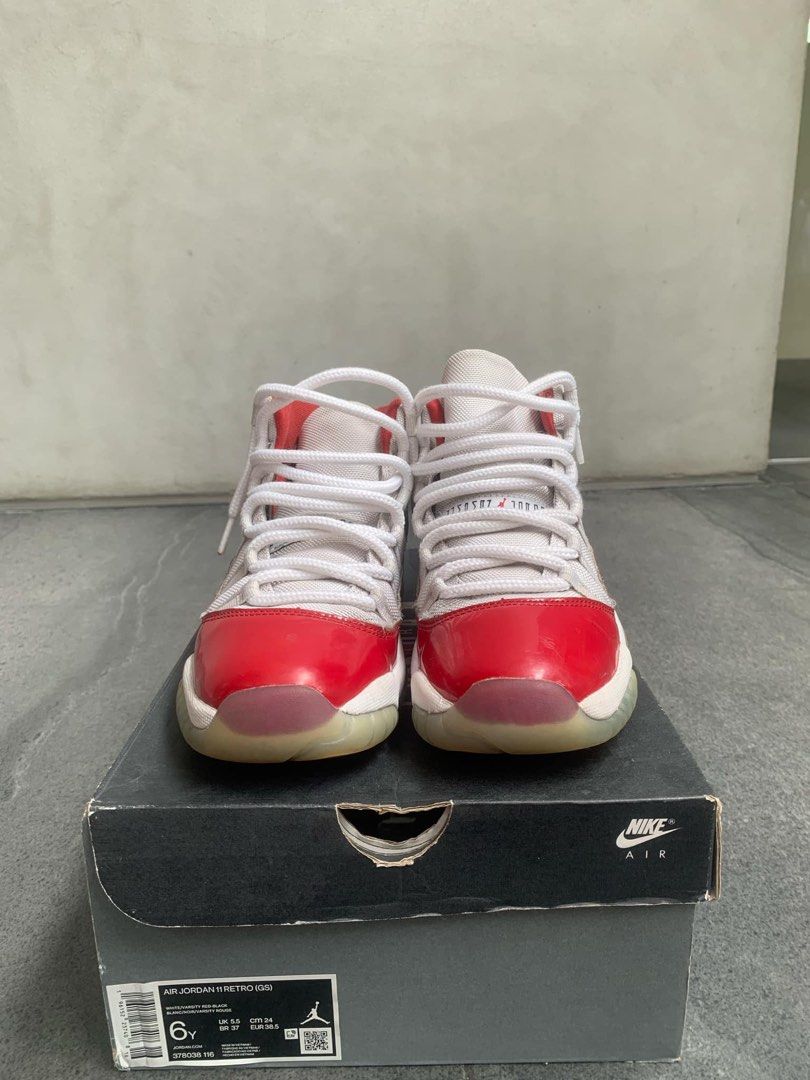 Jordan 11 Cherry (Category: Sneakers) located in Las Pinas. Submitted by jadrie (Listing ID 1332122009, Image 2). Description: Size 6y.