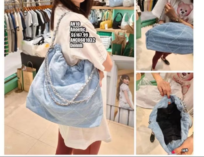 ★ANOETIC★ ANC DRAW CHAIN SHOULDER BAG_DENIM Designer fashion, Seoul-fully created | W Concept