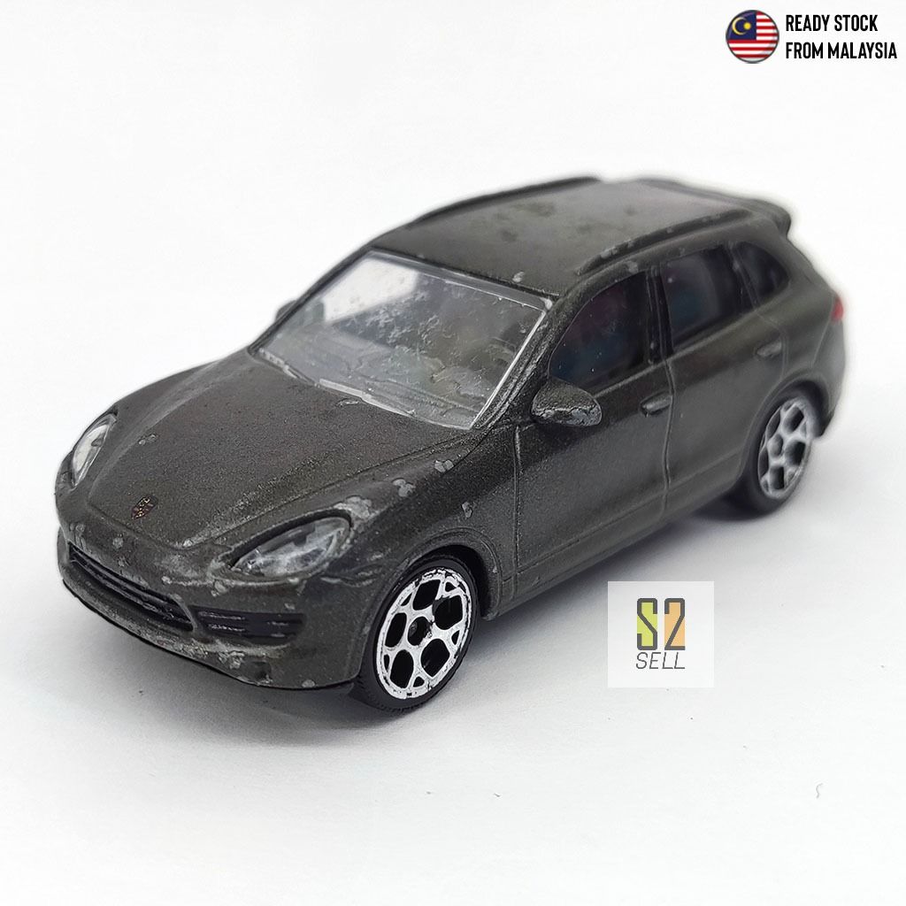 Voiture Miniature Majorette Porsche Cayenne Blanche à Rayures - Échelle 1:64 (3 Pouces), Sans Emballage