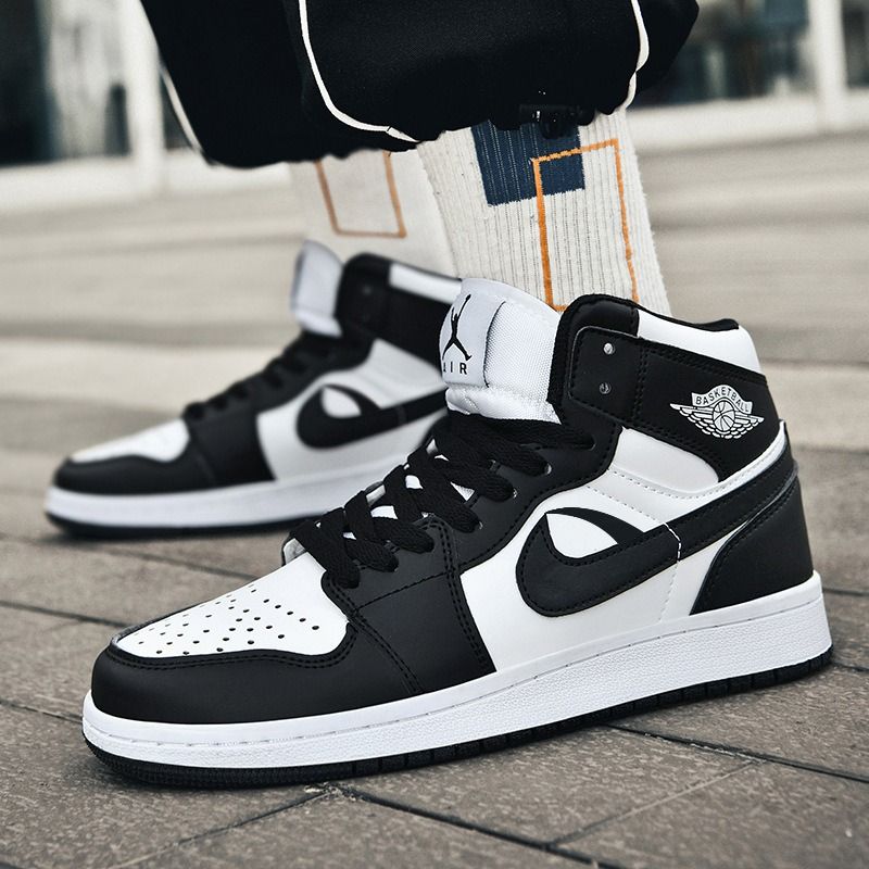 Nike Air Force 1 AF1 AJ Size 36 47 AJ men s high top Air Force No.1 sports and leisure board shoes AJ1 black and white panda basketball women