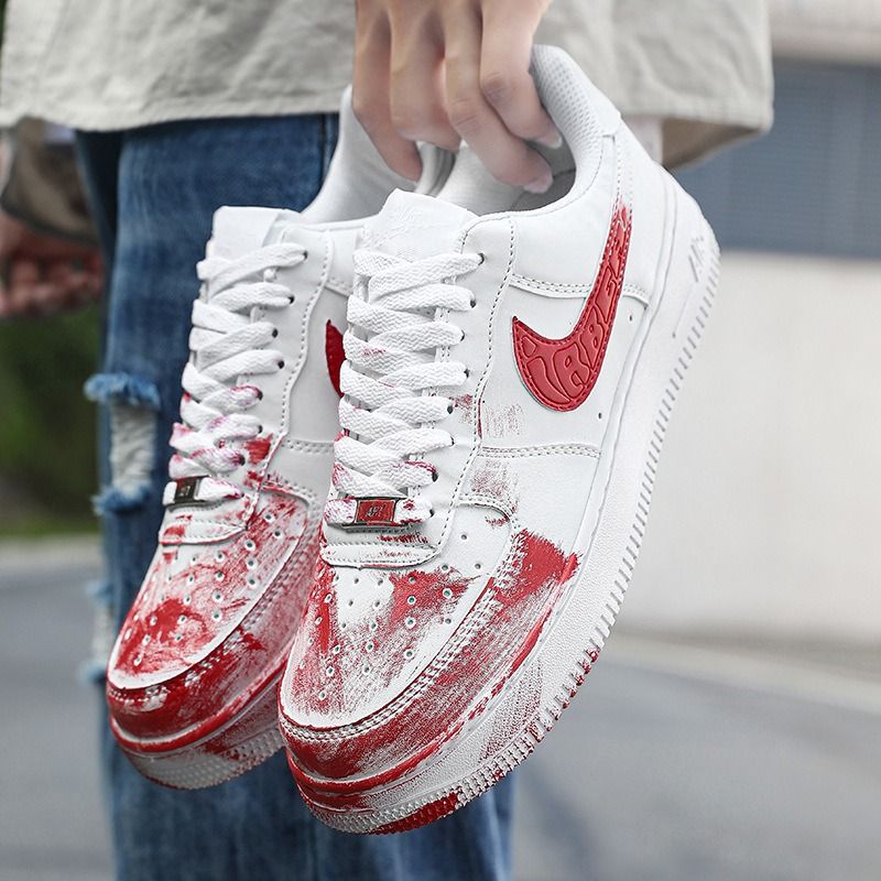 Nike Air Force 1 AF1 AJ Size 36 47 AF1 Air Force One Milk Coffee Low top Sneakers for CouplesOil Green Sneakers Small White Shoes for Men and Women