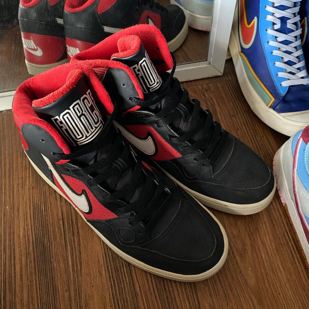 Nike son of force mid black red bred casual original murah spesial edition rare limited not