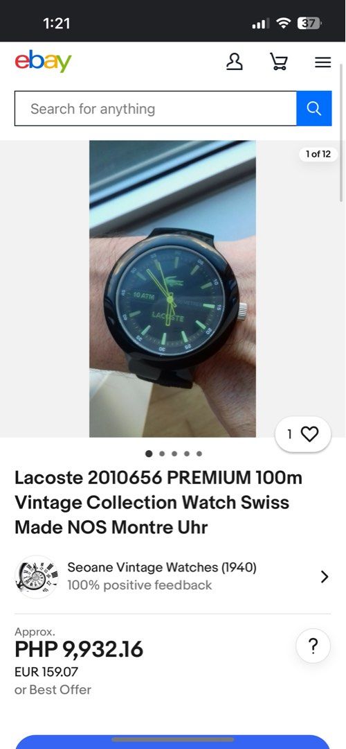 Lacoste 10 atm online