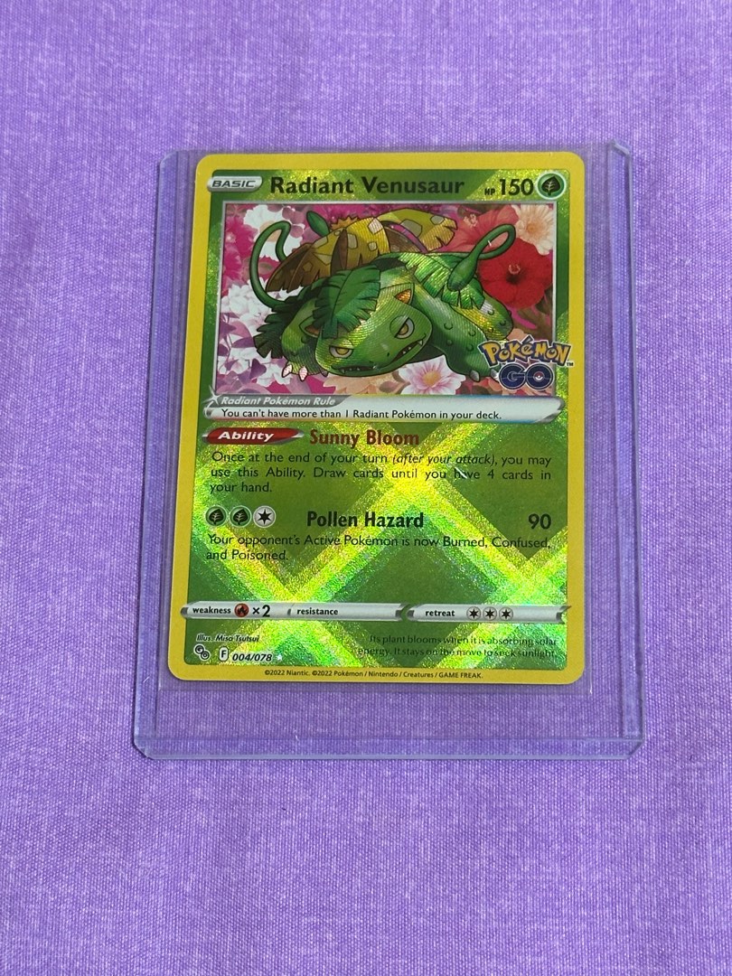 Radiant Venusaur #4 Pokemon Go, Hobbies & Toys, Toys & Games on Carousell