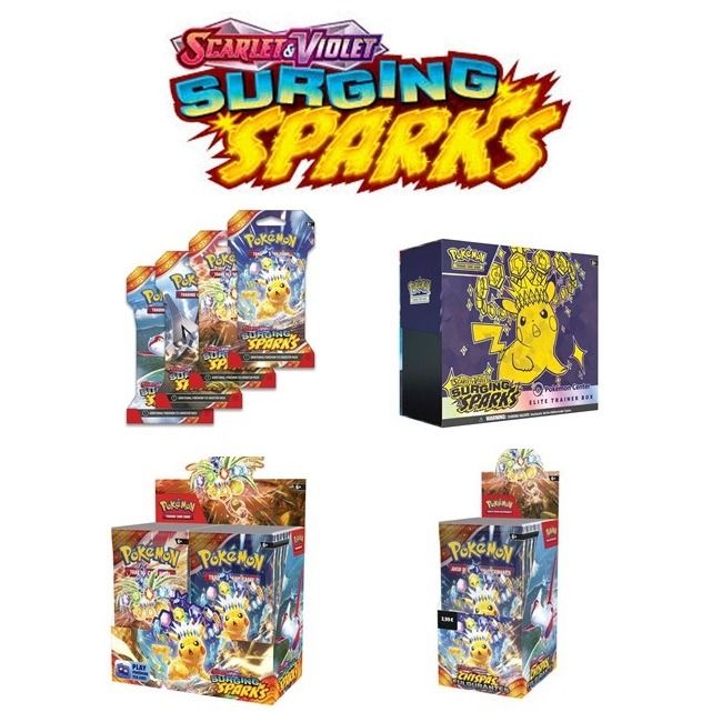 ready stock) Pokemon TCG: SV08 Surging Sparks Booster Packs, Hobbies &  Toys, Toys & Games on Carousell