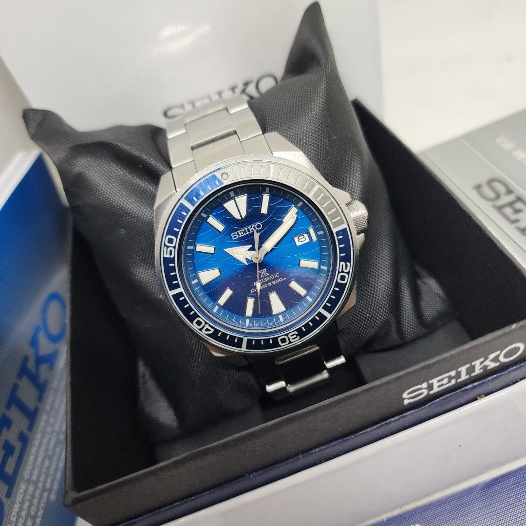 Seiko Save The Ocean Shark Limited Edition Dial – Blue – Fits NH36, 4R36, 7S26 With Chapter Ring