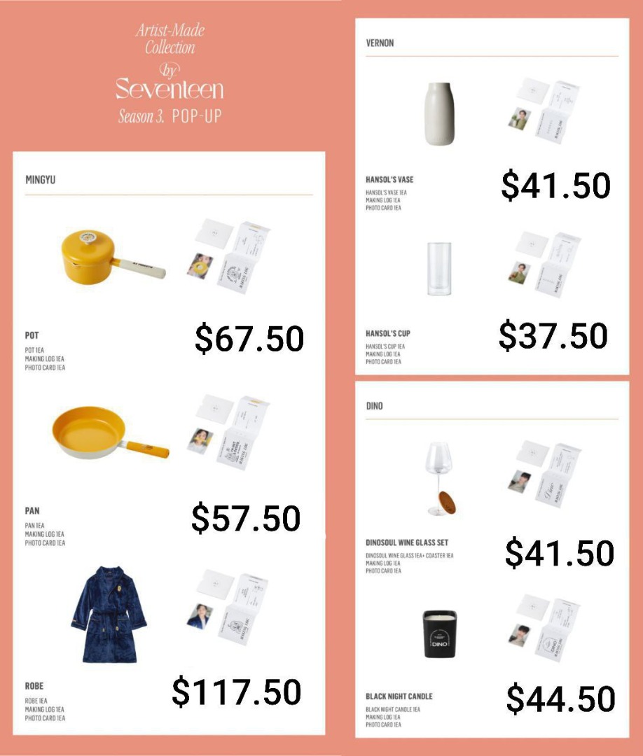 SEVENTEEN ディノ アーティストメイドコレクション セット SEVENTEEN S.COUPS Artist Made Collection DOMINO GLASS SET