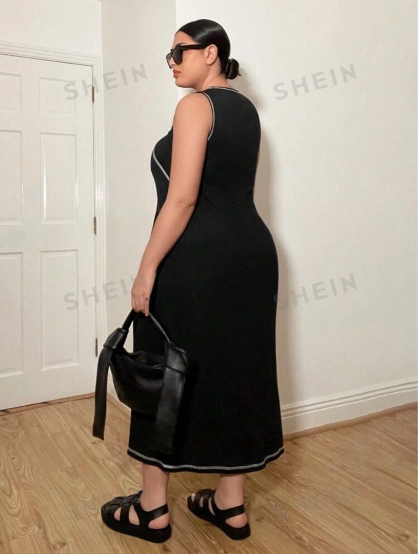 Shein Dress 0XL (Category: Dresses) located in Subic. Submitted by declutterwmeeeee (Listing ID 1332193943, Image 2). Description: RFS: Wrong Size Never been used 0XL Upt to 46/48 bust.