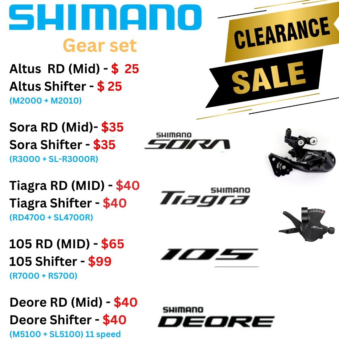 Shimano gear set best sale
