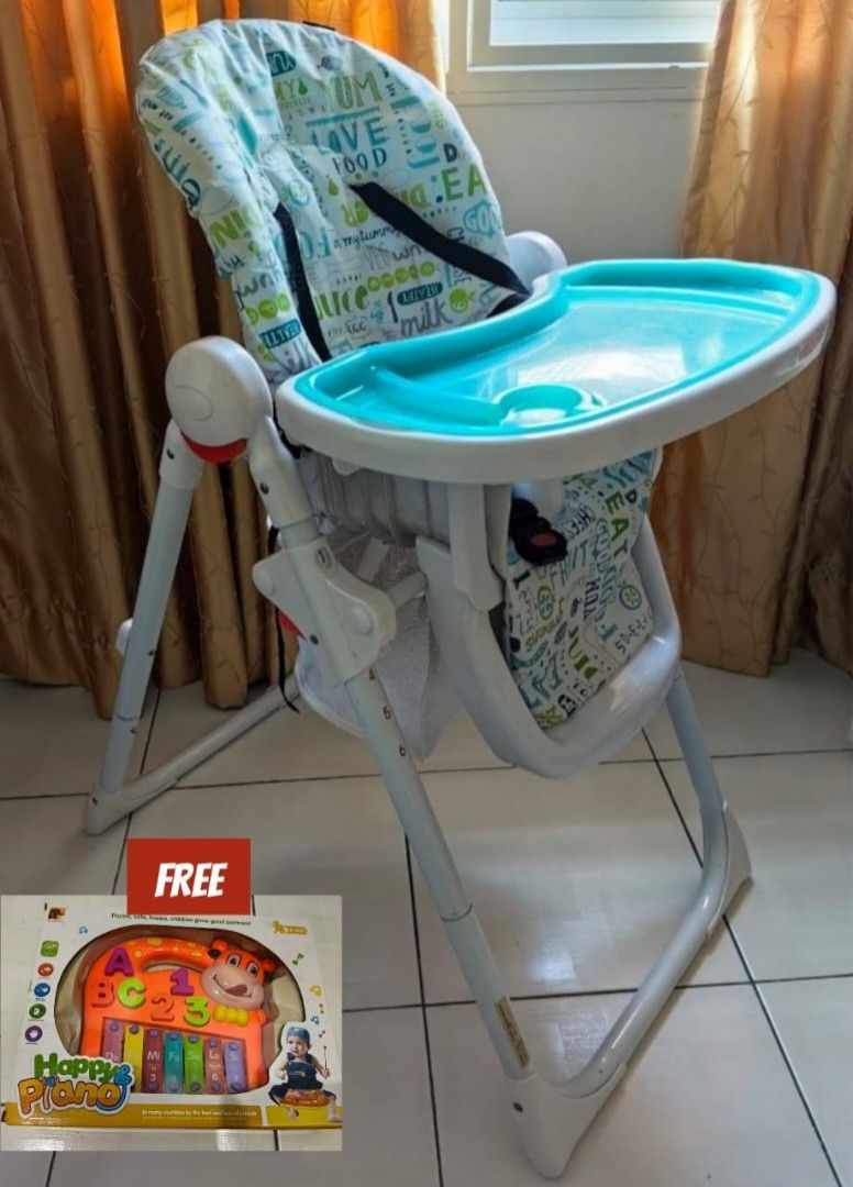 Sweet Cherry Multifunction Baby High Chair Dining Chair Adjustable free toy