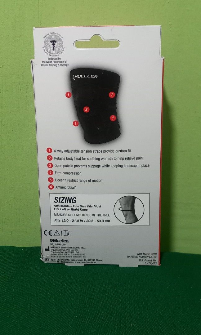 The Mueller® Adjustable Max Knee Strap Support US Quality (Category: Braces, Support & Protection) located in Marikina City. Submitted by entropymarketing (Listing ID 1332201831, Image 2). Description: The Mueller® Adjustable Max Knee Strap Support US quality Brandnew Imported from USA Authentic One Size fits most Fits 12.0 -18.0 in Features & details 👉4 way adjustable tension straps provide custom fit 👉Retains body heat for soothing warmth to 