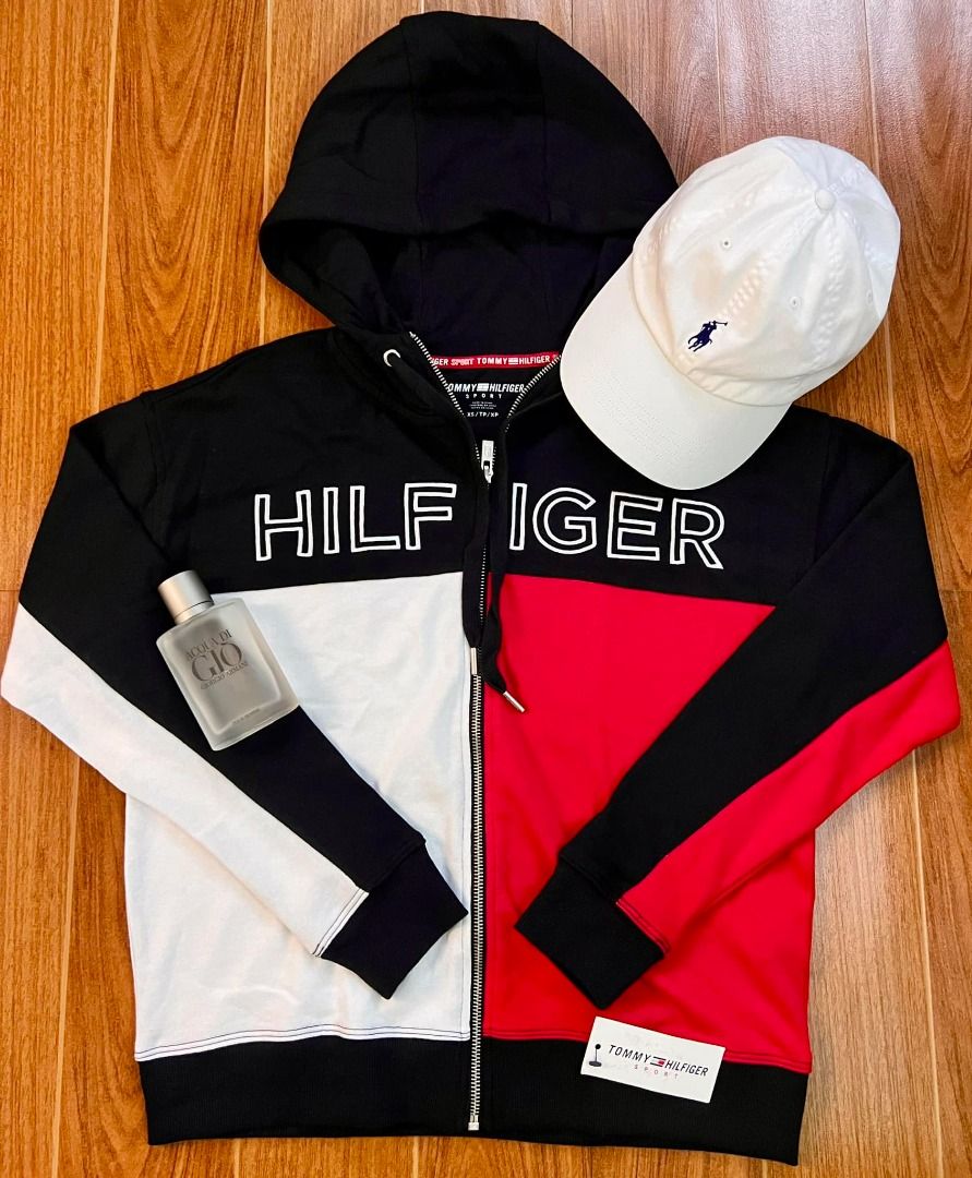 Exclusive holiday sale 25 off this item Treat yourself to luxury at a fraction of the price. Tommy Hilfiger Sport Full Flag Logo Full Zip Hoodie