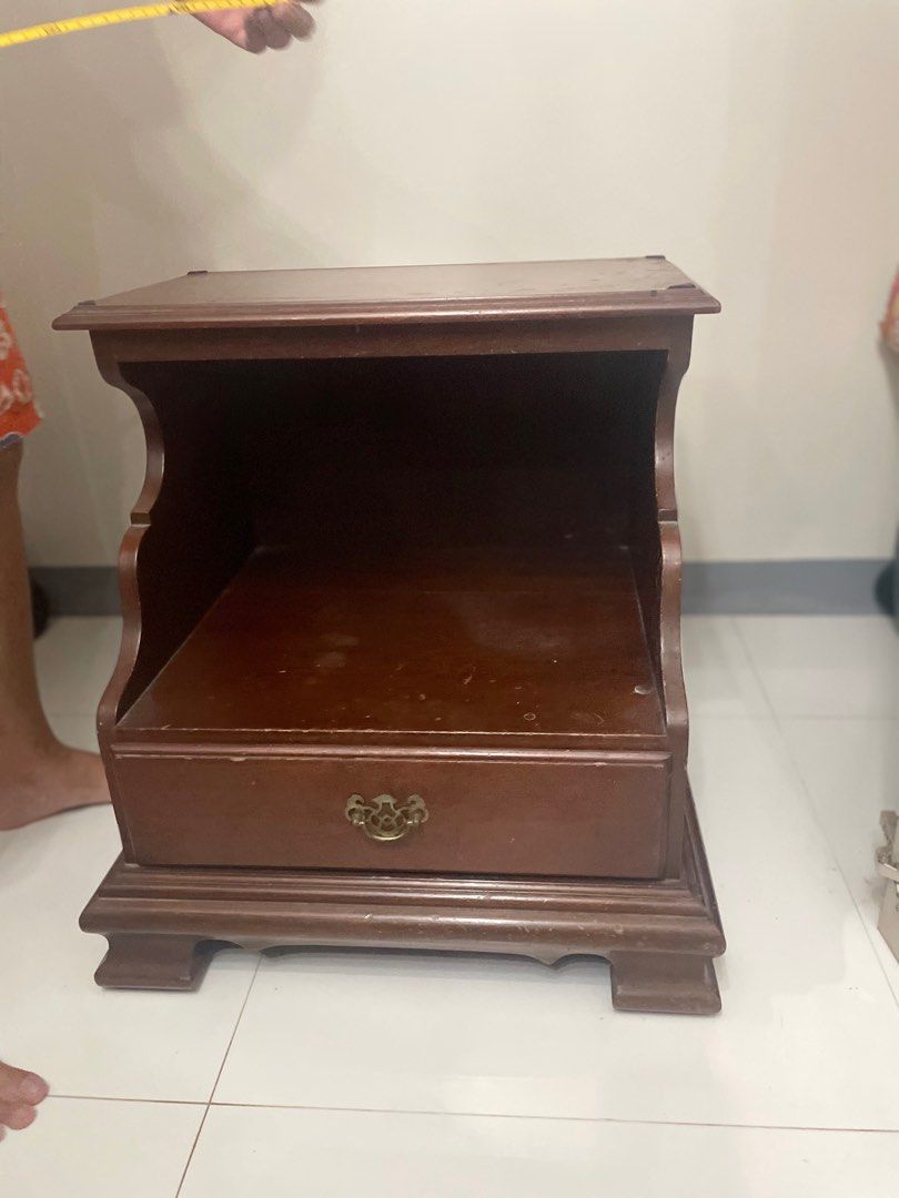 Vintage Bed Side Table (2pcs) (Category: Coffee & Tea Tableware) located in Quezon City. Submitted by mymini.closet (Listing ID 1332118853, Image 1). Description: Selling as pair PM for the price Pickup Sauyo QC.