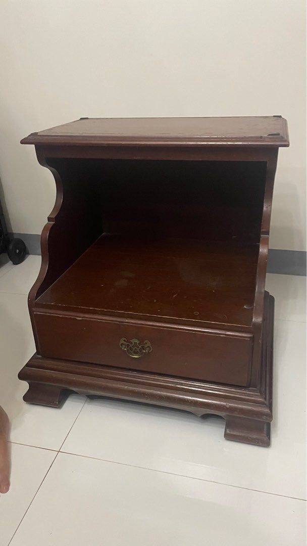 Vintage Bed Side Table (2pcs) (Category: Coffee & Tea Tableware) located in Quezon City. Submitted by mymini.closet (Listing ID 1332118853, Image 2). Description: Selling as pair PM for the price Pickup Sauyo QC.