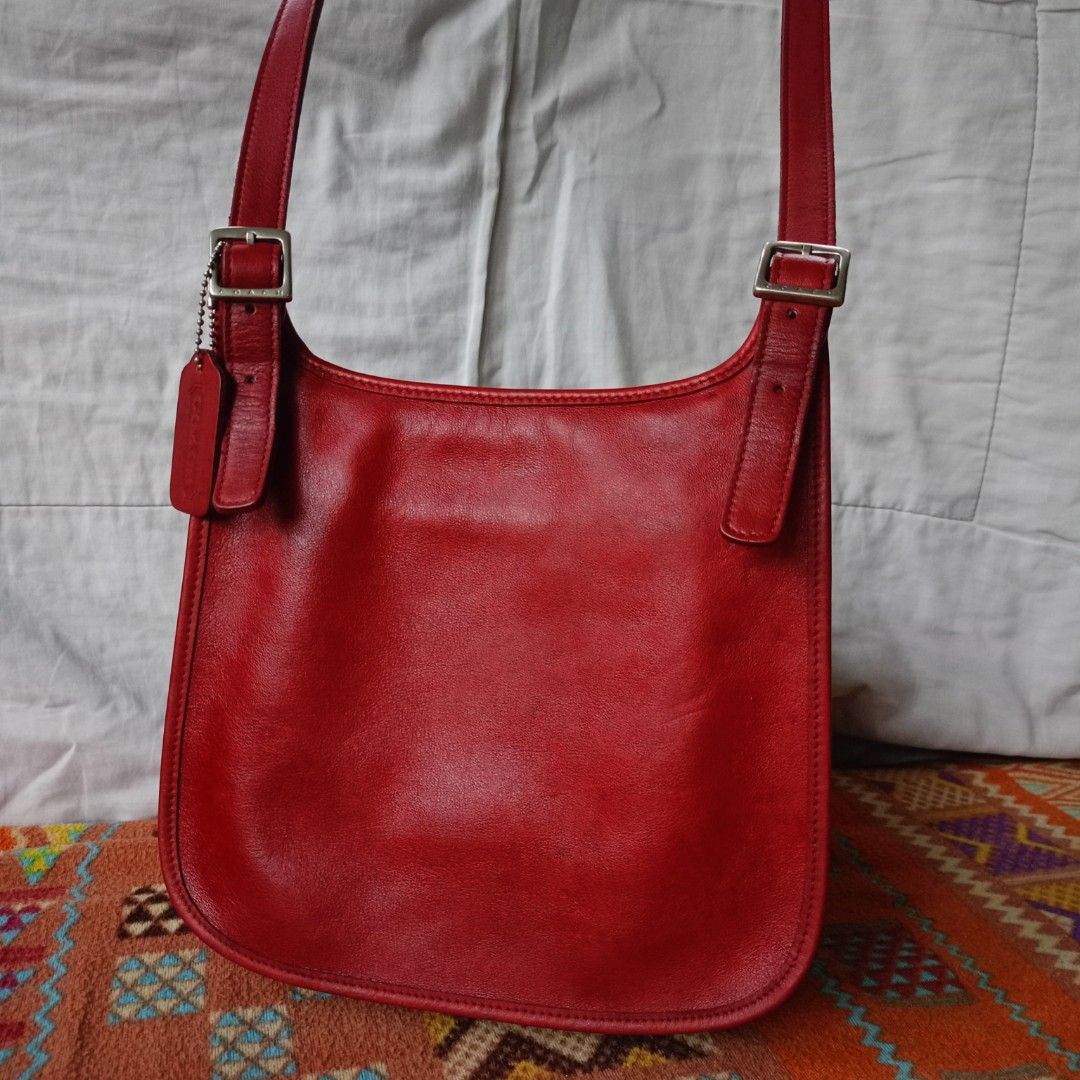 Old Coach 9135 有り難い Sakosh shoulder bag red