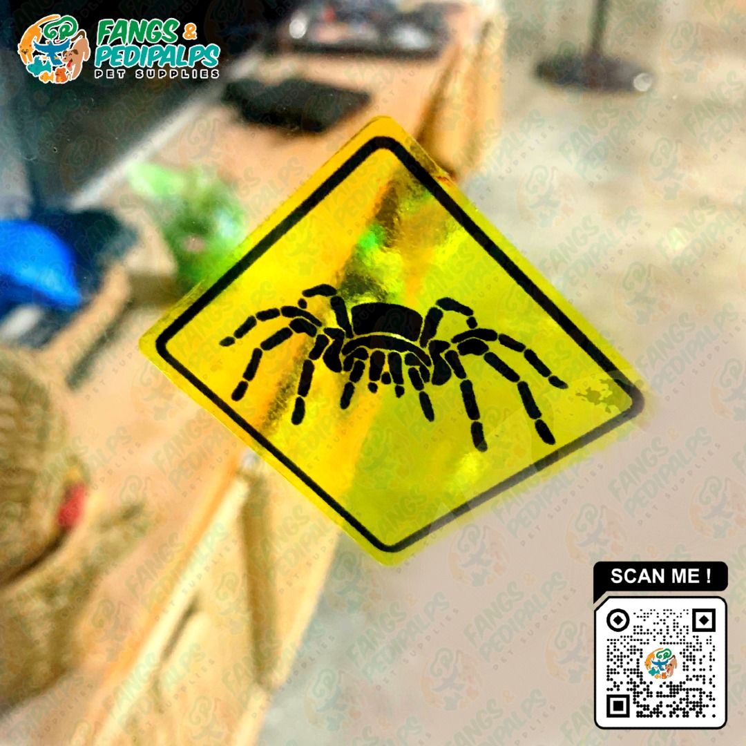 WARNING SIGN DECAL (TARANTULA & SCORPION) (Category: Homes & Other Pet Accessories) located in Taguig. Submitted by fangsnpedipalps (Listing ID 1131156656, Image 2). Description: The purpose of having Warning Sign in enclosures is to identify and warn others who may be curious to look. Material: Transparent Vinyl Designs: 👉 Tarantula 👉 Scorpion 👉 Centipede 👉 Python Price: 💸 1.5 in x 1.5 in - P11.00 💸 2.0 in x 2.0 in - P13.00 Note: ✅ Please 