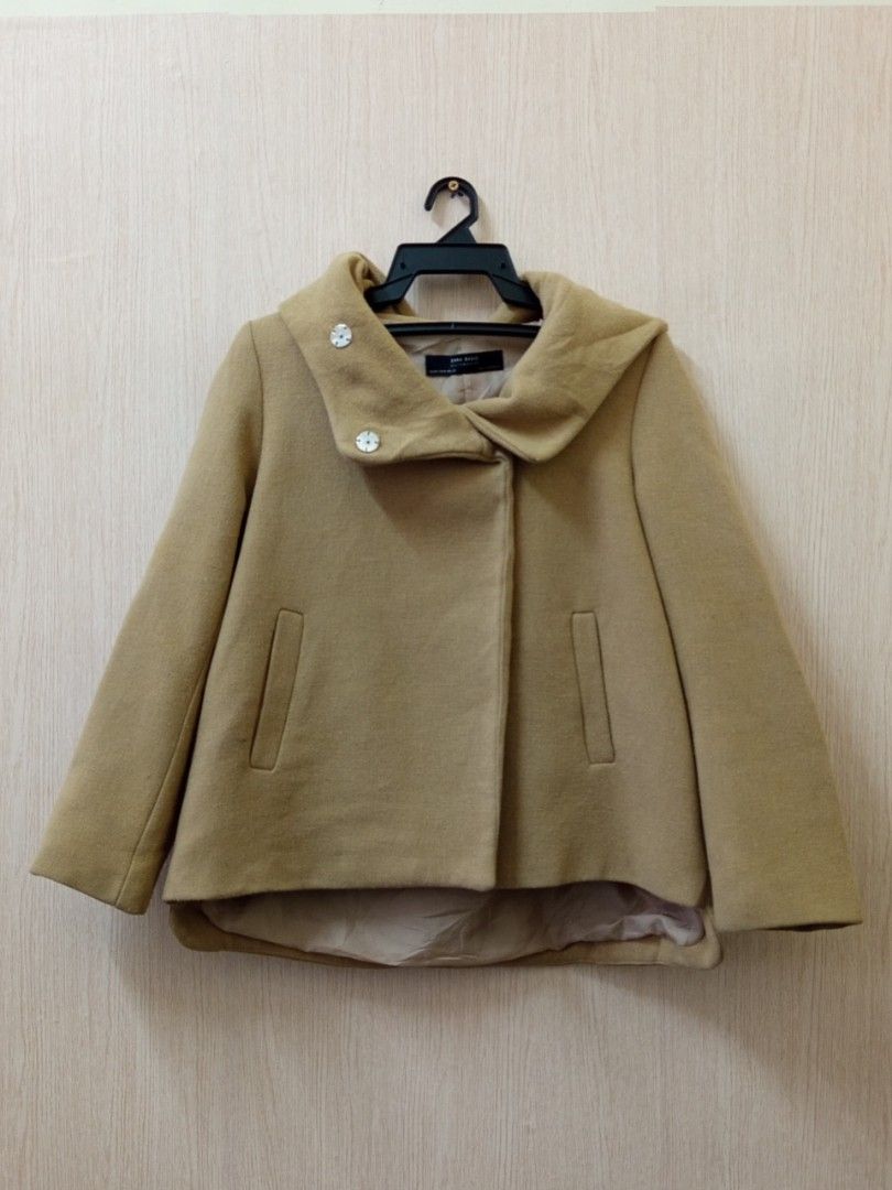 Zara Basic Wrap Collar Wool Coat