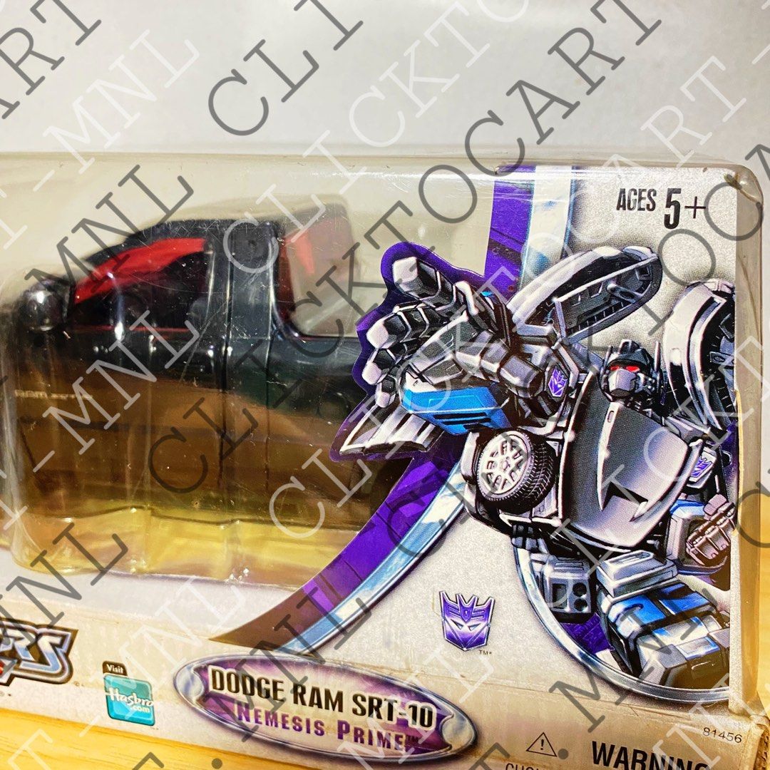 2006 Hasbro Transformers Alternators Nemesis Prime Dodge Ram SRT-10 (Category: Action & Battle Toys) located in Manila. Submitted by _clicktocartmnl (Listing ID 1332408405, Image 3). Description: QUICK FIRE SALE🔥 ITEM DETAILS • UNOPENED •BOX A BIT DUSTY DUE TO YEARS IN STORAGE •WHAT YOU SEE IS WHAT YOU GET •1:24 Scale or 9.8 inches Tall (based on TransformersLand.com ) PAYMENT FIRST BASIS LOC: MANILA Our mode of payment: GCash(main MOP), & Union
