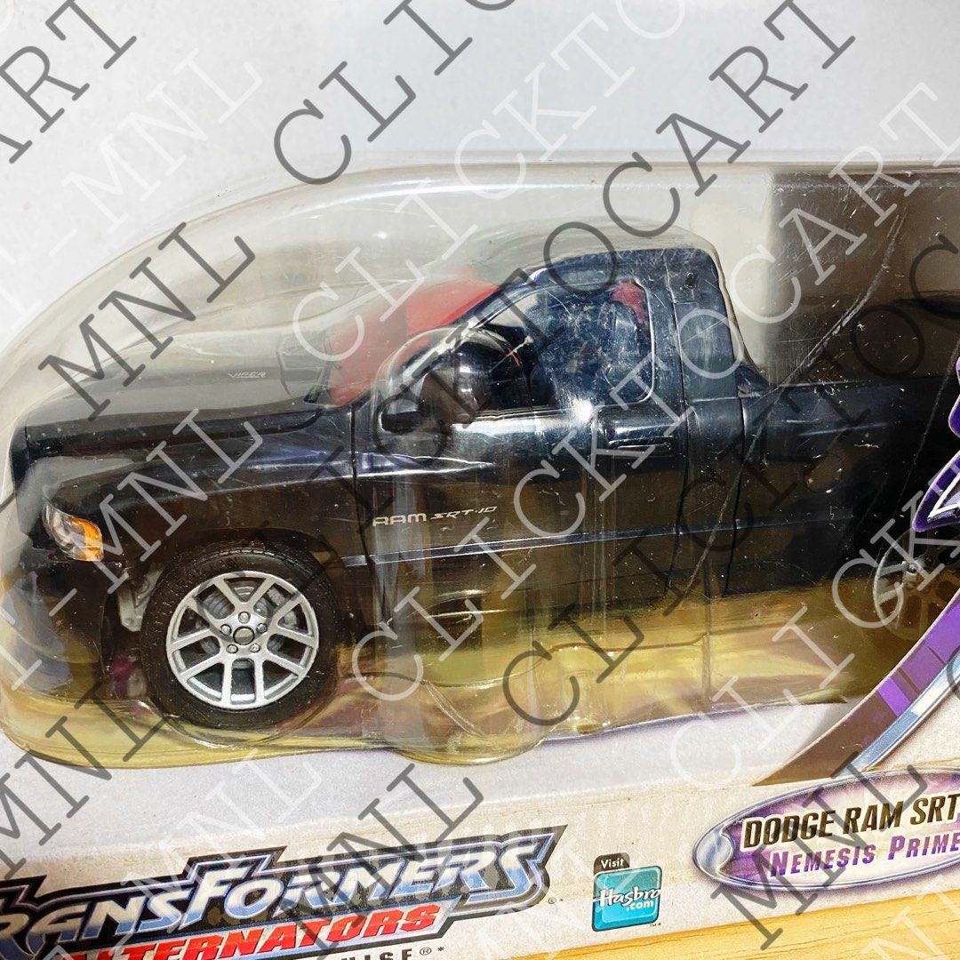 2006 Hasbro Transformers Alternators Nemesis Prime Dodge Ram SRT-10 (Category: Action & Battle Toys) located in Manila. Submitted by _clicktocartmnl (Listing ID 1332408405, Image 2). Description: QUICK FIRE SALE🔥 ITEM DETAILS • UNOPENED •BOX A BIT DUSTY DUE TO YEARS IN STORAGE •WHAT YOU SEE IS WHAT YOU GET •1:24 Scale or 9.8 inches Tall (based on TransformersLand.com ) PAYMENT FIRST BASIS LOC: MANILA Our mode of payment: GCash(main MOP), & Union