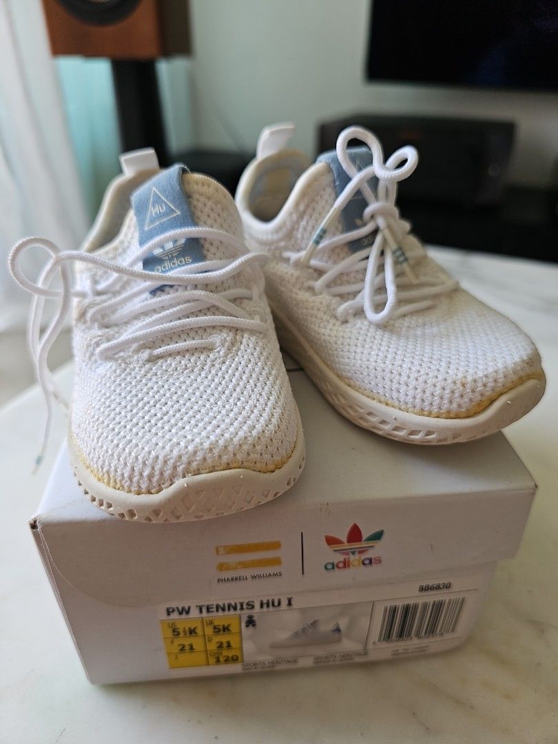 Adidas x Pharrell williams PW tennis hu I size 21 size 5 Babies Kids Babies Kids Fashion on Carousell