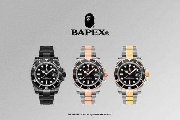 Bape Type 1 BAPEX Watch FW21 Black Rose Gold Luxury Watches on Carousell