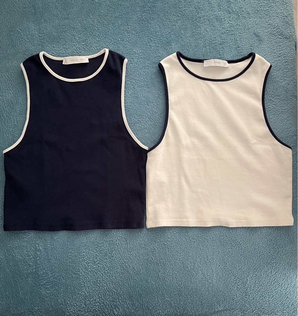 Bundle Sale!!! Mango Contrast Crop Sleeveless - Small (Category: Sleeveless) located in Jaen. Submitted by cutecottons09 (Listing ID 1332278011, Image 2). Description: Selling low. 👌 No flaws Rfs : Hindi nagagamit Really cute when worn . The fabric is thick and it’s fitted not loose. And not super cropped or depends sa height din . Maybe the models are just too skinny and tall . 😊 Eur Xs = Small Rfs: Tight on me. I should have gotten small size