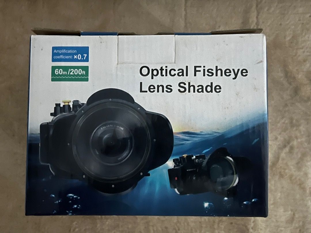 CamDive Fisheye Lens (Category: Lens & Kits) located in Paranaque City. Submitted by arkijan (Listing ID 1332444018, Image 1). Description: Fisheye Lens M67 lens adapter ring port Pressure resistan to 60M/200ft .