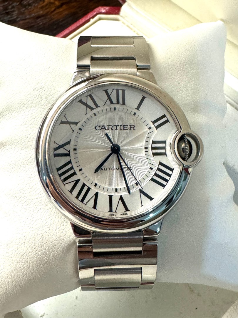 Cartier Ballon Bleu 36mm Automatic with Box Ref. no. 3284 Luxury Watches on Carousell