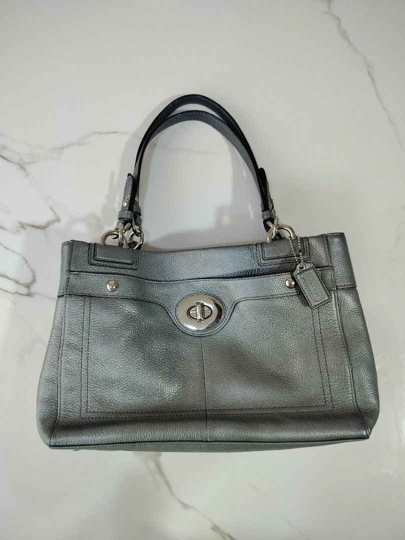 Coach gunmetal tote store